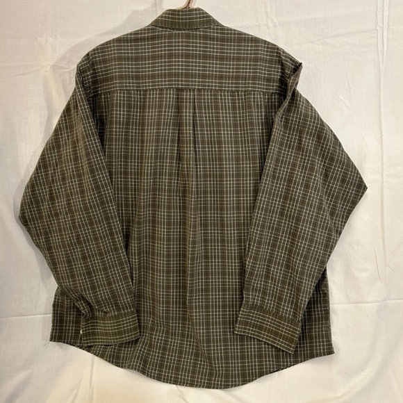 Men's Casual Button Down Long Sleeve Green and White Plaid Shirt from Puritan XL - Picture 3 of 6